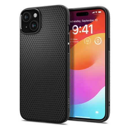 Spigen - Puzdro Liquid Air pre iPhone 15, Matte Black