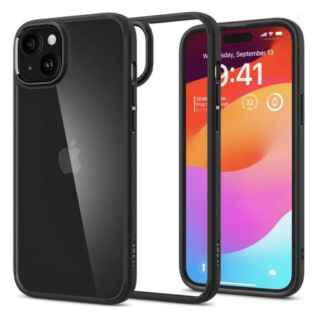 Spigen - Puzdro Ultra Hybrid pre iPhone 15, Matte Black