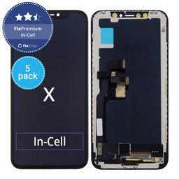 Apple iPhone X - LCD Displej + Dotykové Sklo + Rám In-Cell FixPremium (5 Pack)