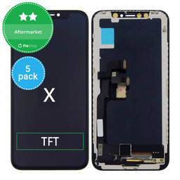 Apple iPhone X - LCD Displej + Dotykové Sklo + Rám TFT (5 Pack)