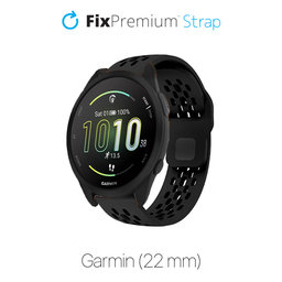 FixPremium - Univerzálny Silikónový Remienok pre Garmin (22mm), čierny