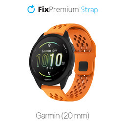 FixPremium - Univerzálny Silikónový Remienok pre Garmin (20mm), oranžový