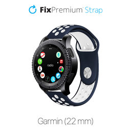 FixPremium - Silikónový Športový Remienok pre Garmin (22mm), modrý