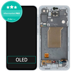 Samsung Galaxy A55 A556B - LCD Displej + Dotykové Sklo + Rám (Awesome Iceblue) OLED