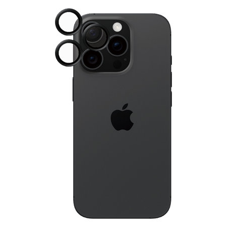 PanzerGlass - Ochranný Kryt Objektívu Fotoaparátu Hoops Ceramic pre iPhone 16 Pro a 16 Pro Max, čierna