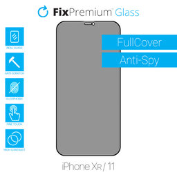 FixPremium Privacy Anti-Spy Glass - Tvrdené Sklo pre iPhone XR a 11