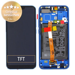 Huawei Honor 10 - LCD Displej + Dotykové Sklo + Rám + Batéria (Phantom Blue) - 02351XBP Genuine Service Pack