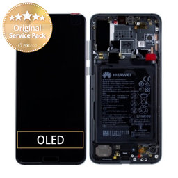 Huawei P20 Pro CLT-L29, CLT-L09 - LCD Displej + Dotykové Sklo + Rám + Batéria (Midnight Blue) - 02351WTP Genuine Service Pack