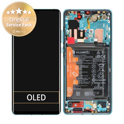 Huawei P30 Pro, P30 Pro 2020 - LCD Displej + Dotykové Sklo + Rám + Batéria (Aurora) - 02352PGE Genuine Service Pack