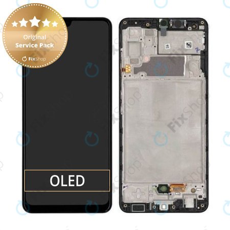 Samsung Galaxy A32 A325F - LCD Displej + Dotykové Sklo + Rám (Awesome Black) - GH82-25566A, GH82-25579A Genuine Service Pack