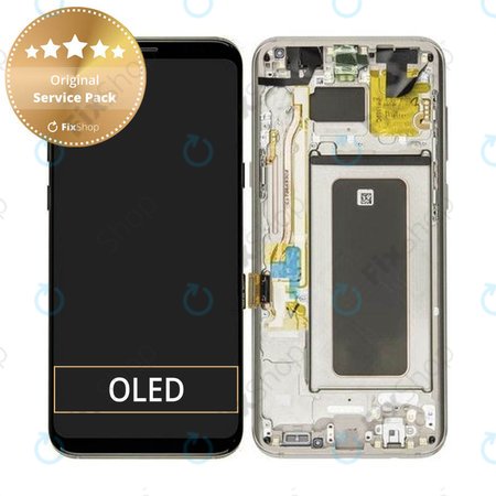 Samsung Galaxy S8 Plus G955F - LCD Displej + Dotykové Sklo + Rám (Maple Gold) - GH97-20470F, GH97-20564F, GH97-20565F Genuine Service Pack