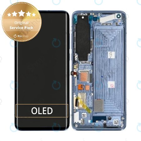 Xiaomi Mi 10 - LCD Displej + Dotykové Sklo + Rám (Twilight Grey) - 56000500J200 Genuine Service Pack