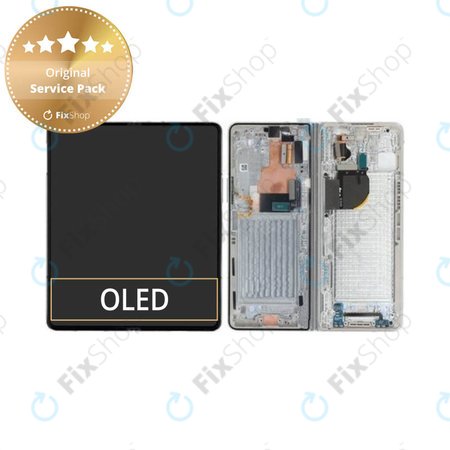 Samsung Galaxy Z Fold 5 F946B - LCD Displej + Dotykové Sklo + Rám (Cream) - GH82-31842B Genuine Service Pack