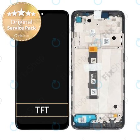 Motorola Moto G50 XT2137 - LCD Displej + Dotykové Sklo + Rám (Steel Grey) - 5D68C18403 Genuine Service Pack