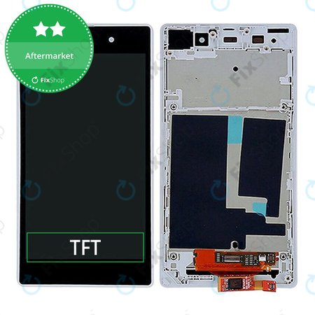 Sony Xperia Z1 L39h - LCD Displej + Dotykové Sklo + Rám (White) TFT