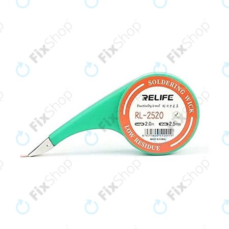 Relife RL-2520 - Spájkovací Knôt pre Odstranenie Prebytočného Cínu (2,5mm)