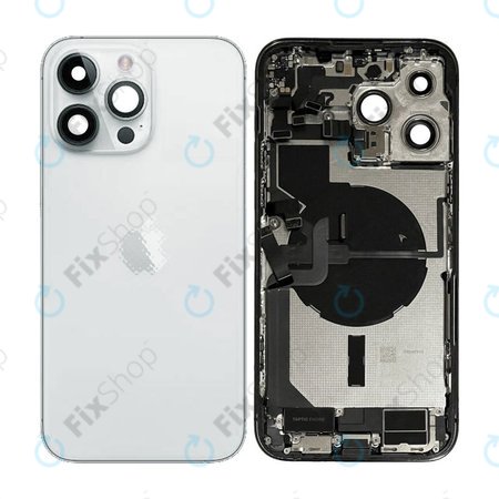 Apple iPhone 14 Pro Max - Zadný Housing s Malými Dielmi (Silver)