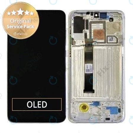 Xiaomi Mi 9 Pro 5G - LCD Displej + Dotykové Sklo + Rám (Dream White) - 5600020F1X00 Genuine Service Pack