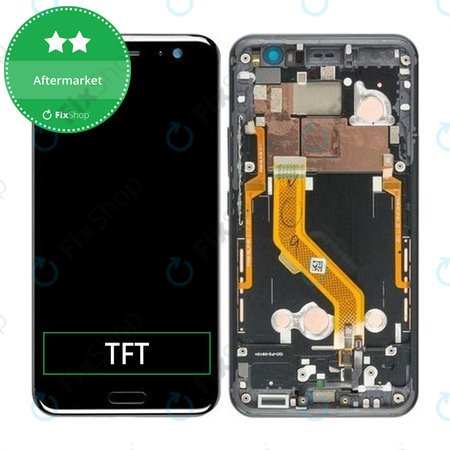 HTC U11 - LCD Displej + Dotykové Sklo + Rám (Black) TFT