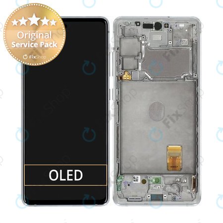 Samsung Galaxy S20 FE 5G G781B - LCD Displej + Dotykové Sklo + Rám (Cloud White) - GH82-24214B, GH82-24215B, GH82-24215B, GH82-31320B Genuine Service Pack