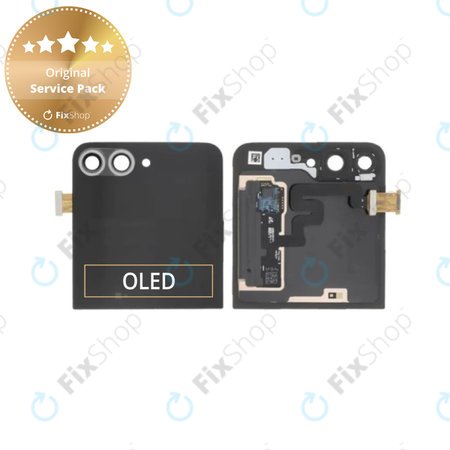 Samsung Galaxy Z Flip 6 F741B - LCD Displej + Dotykové Sklo + Rám (Vonkajší) (Crafted Black) - GH97-30012E Genuine Service Pack