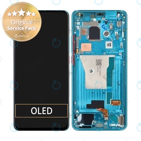 Xiaomi Pocophone F2 Pro - LCD Displej + Dotykové Sklo + Rám (Neon Blue) - 56000D0J1100 Genuine Service Pack