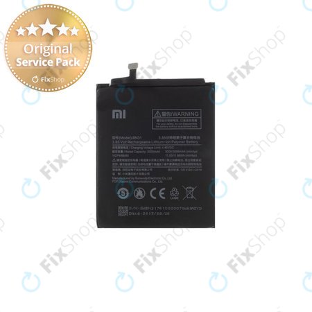 Xiaomi Redmi Note 5A, Redmi S2 (Redmi Y2) - Batéria BN31 3080mAh - 46BN31G05014 Genuine Service Pack