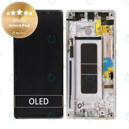 Samsung Galaxy Note 8 N950F - LCD Displej + Dotykové Sklo + Rám (Maple Gold) - GH97-21065D, GH97-21066D Genuine Service Pack