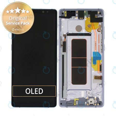 Samsung Galaxy Note 8 N950F - LCD Displej + Dotykové Sklo + Rám (Orchid Grey) - GH97-21065C, GH97-21066C Genuine Service Pack