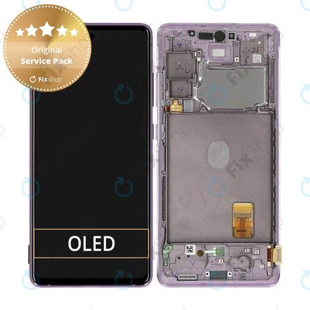 Samsung Galaxy S20 FE 5G G781B - LCD Displej + Dotykové Sklo + Rám (Cloud Lavender) - GH82-24214C, GH82-24215C, GH82-29056C Genuine Service Pack