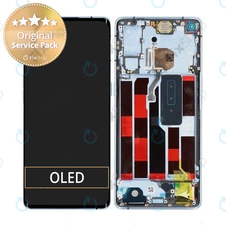 Oppo Reno 4 Pro - LCD Displej + Dotykové Sklo + Rám (Galactic Blue) - 4904737 Genuine Service Pack