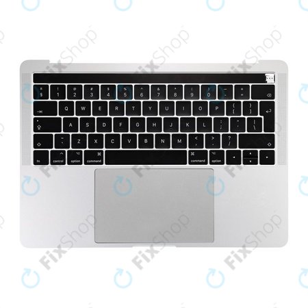 Apple MacBook Pro 13" A1706 (Late 2016 - Mid 2017) - Horný Rám Klávesnice + Klávesnica UK + Mikrofón + Trackpad + Reproduktory (Silver)