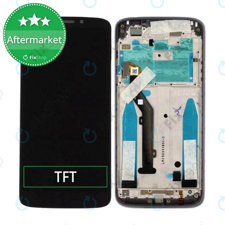 Motorola Moto E5 XT1944 - LCD Displej + Dotykové Sklo + Rám (Black) TFT