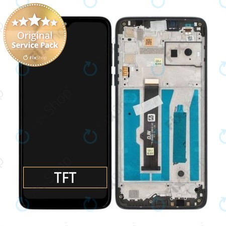 Motorola One Macro - LCD Displej + Dotykové Sklo + Rám (Space Blue) - 5D68C15386 Genuine Service Pack