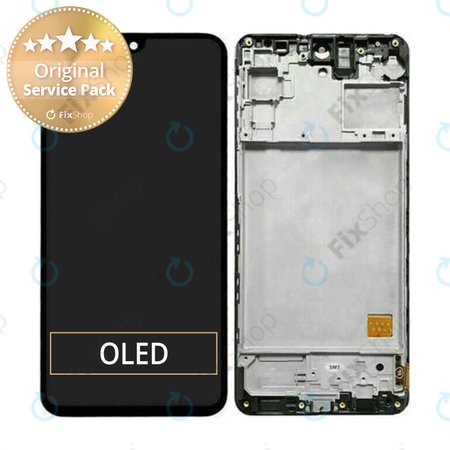 Samsung Galaxy M31s M317F - LCD Displej + Dotykové Sklo + Rám (Mirage Black) - GH81-13736A, GH82-23774A, GH82-24114A Genuine Service Pack