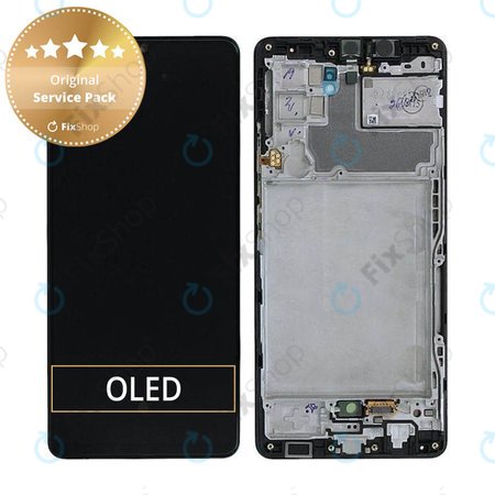 Samsung Galaxy A42 5G A426B - LCD Displej + Dotykové Sklo + Rám (Prism Dot Black) - GH82-24375A, GH82-24376A Genuine Service Pack