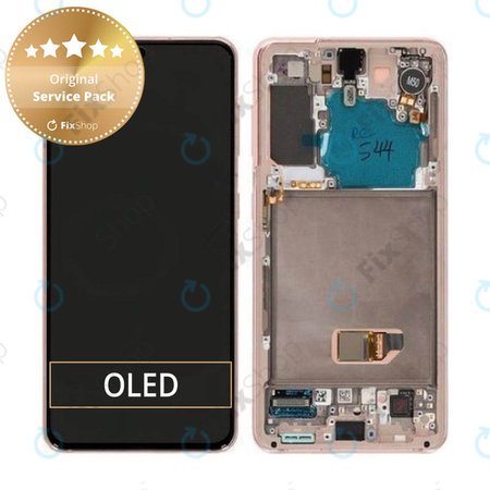 Samsung Galaxy S21 G991B - LCD Displej + Dotykové Sklo + Rám (Phantom Violet) - GH82-24544B, GH82-24545B, GH82-27255B, GH82-27256B Genuine Service Pack