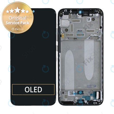 Xiaomi Mi A3 - LCD Displej + Dotykové Sklo + Rám (Black) - 5606101260B6 Genuine Service Pack