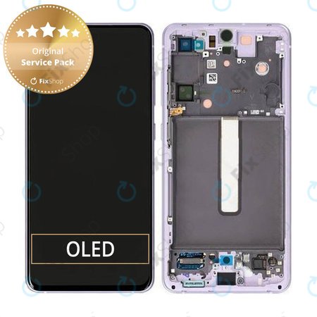 Samsung Galaxy S21 FE G990B - LCD Displej + Dotykové Sklo + Rám (Violet) - GH82-26414D, GH82-26420D, GH82-26590D Genuine Service Pack