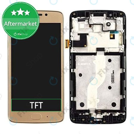 Motorola Moto G5 Plus - LCD Displej + Dotykové Sklo + Rám (Gold) TFT