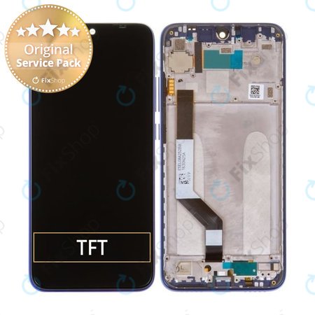 Xiaomi Redmi Note 7 - LCD Displej + Dotykové Sklo + Rám (Neptune Blue) - 5610100140C7, 561010020033, 561010034033 Genuine Service Pack