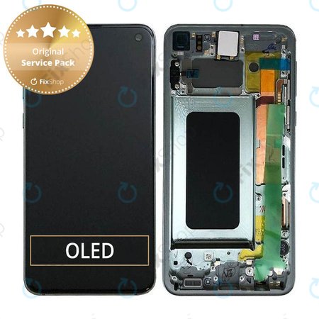 Samsung Galaxy S10e G970F - LCD Displej + Dotykové Sklo + Rám (Prism Green) - GH82-18852E, GH82-18836E Genuine Service Pack