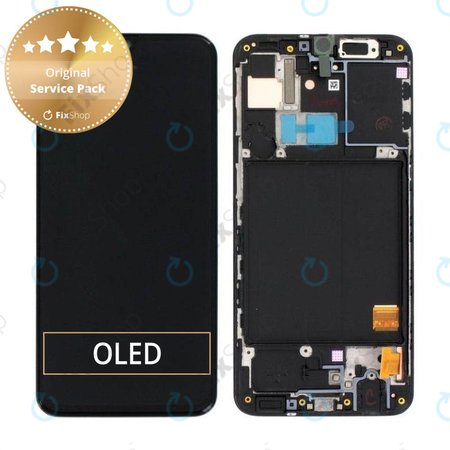 Samsung Galaxy A40 A405F - LCD Displej + Dotykové Sklo + Rám (Black) - GH82-19672A, GH82-19674A Genuine Service Pack