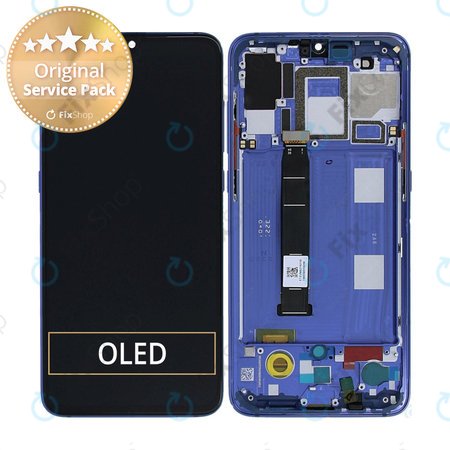 Xiaomi Mi 9 - LCD Displej + Dotykové Sklo + Rám (Ocean Blue) - 561010016033 Genuine Service Pack