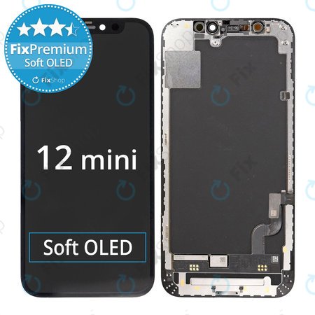 Apple iPhone 12 Mini - LCD Displej + Dotykové Sklo + Rám Soft OLED FixPremium