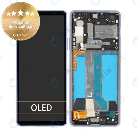 Sony Xperia 10 IV XQCC54 - LCD Displej + Dotykové Sklo + Rám (Lavender) - A5047176A Genuine Service Pack